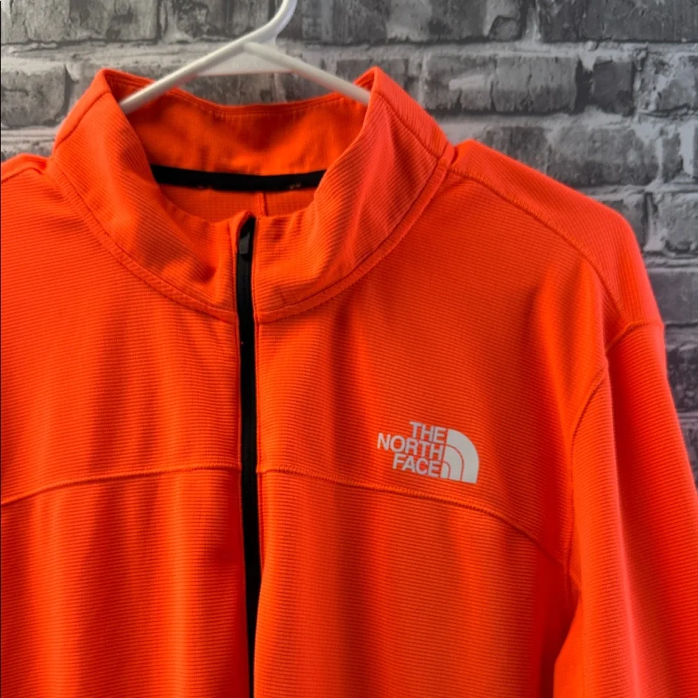 The North Face Bright‎ Orange half-Zip up shirt